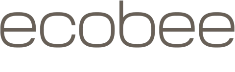 Ecobee smart thermostat logo — wired and configured by City Mechanical on Edmonton new construction